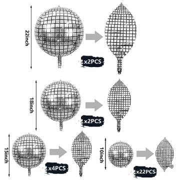 Disco Balloons 30 PCS Metallic Party Decor for Celebrations