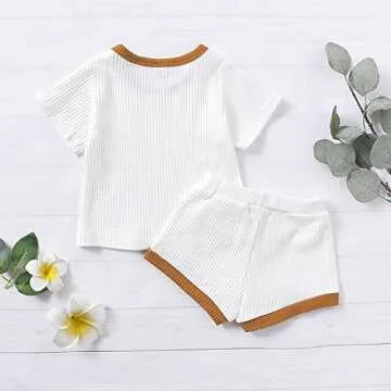 Happy Town Baby Shorts Set for 6-12 Months - Summer Style