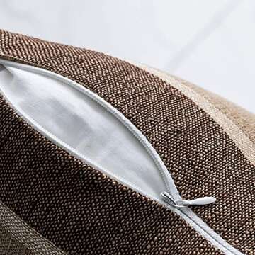 NATUS WEAVER Decorative Stripe Throw Pillow Covers Set