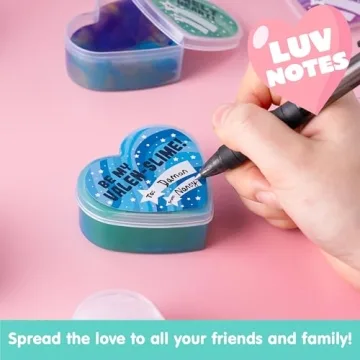 JOYIN 30 PCS Valentines Day Galaxy Slime Hearts for Kids