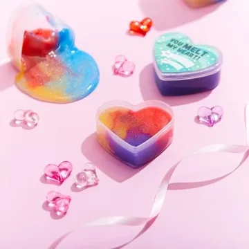 JOYIN 30 PCS Valentines Day Galaxy Slime Hearts for Kids