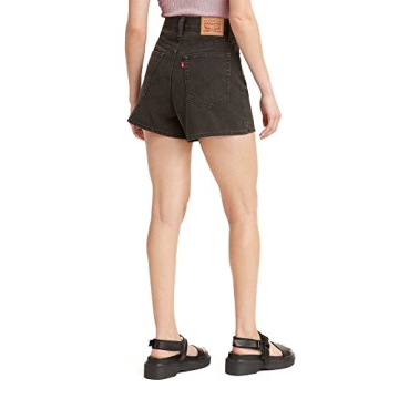 Levi's Women's High Waisted Mom Shorts in Wonderful-Black