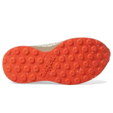 Native Shoes Kids Robbie (Toddler) Sneaker, Bone White/Flax Tan/Oasis Regatta/La Flame Speckle Rubber, 4 US Unisex