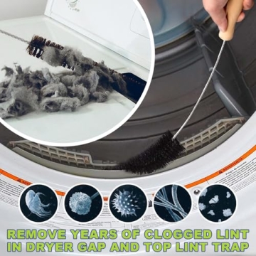 Sealegend Dryer Vent Cleaner Kit Dryer Lint Vacuum Attachment Lint Remover,Dryer Vent Vacuum Hose With Brush