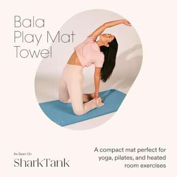 BALA Play Mat Towel - Eco-Friendly, Non-Slip Comfort for Yoga & Fitness - 71.4" x 26.5"