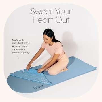 BALA Play Mat Towel Non-Slip - Ideal for Yoga & Pilates