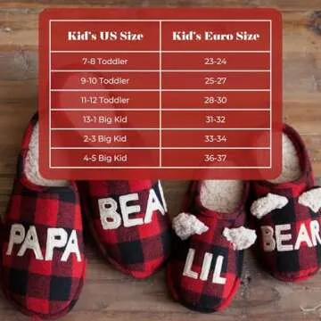 Dearfoams Kids Unisex Slipper, Lil Bear Buffalo Plaid, US 7-8 Toddler