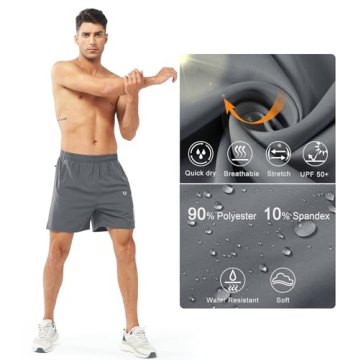 Buy Lightweight NORTHYARD Men's Athletic Running Shorts