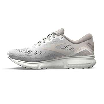 Brooks Women's Ghost 15 Neutral Running Shoe - White/Crystal Grey/Glass - 10 Medium
