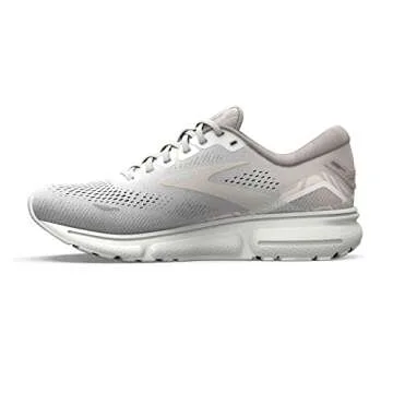 Brooks Women's Ghost 15 Neutral Running Shoe - White/Crystal Grey/Glass - 10 Medium
