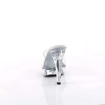 Fabulicious Women's Clear Cocktail-501 Platform Slide Shoes