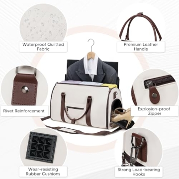 Stylish Yomfey Garment Travel Bag with Shoes Compartment