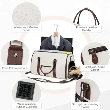 Stylish Yomfey Garment Travel Bag with Shoes Compartment