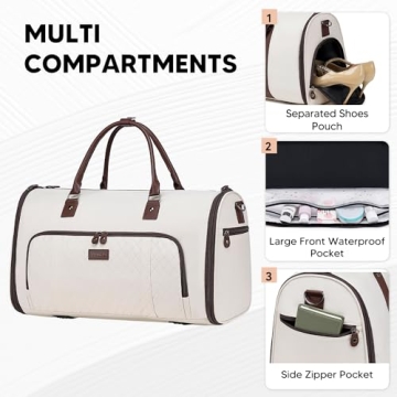 Stylish Yomfey Garment Travel Bag with Shoes Compartment