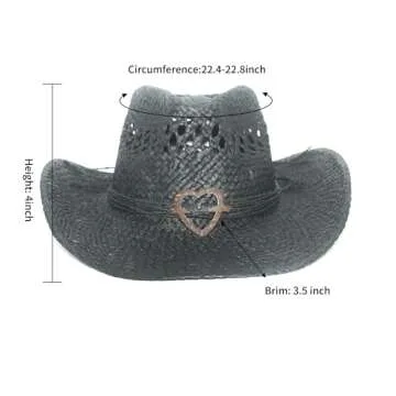Stylish Vamuss Black Cowboy Hat for Fashionable Women