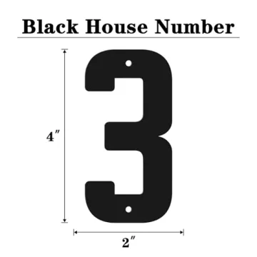 4 Inch Modern Metal House Numbers for Stylish Homes