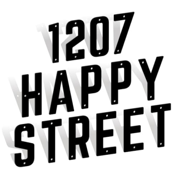 4 Inch Modern Metal House Numbers for Stylish Homes