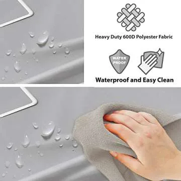 Simple Houseware 4-Bag Heavy Duty Laundry Sorter Rolling Cart, Silver