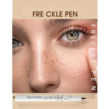 Hfpengzan Freckle Pen 2 Colors, Natural Lifelike Freckle Makeup Pen Magic Freckle Color,Waterproof Longlasting Soft Dot Sopt Pen,for Natural Effortless Sunkissed Makeup-Chestnut&Dark Brown