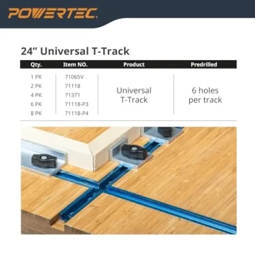 Woodworking Universal T-Track - 24" Double-Cut Profile