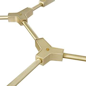 Light Society Thurston 5-Light Adjustable Chandelier Pendant, Matte Gold with Clear Glass Shades, Modern Lighting Fixture (LS-C126)