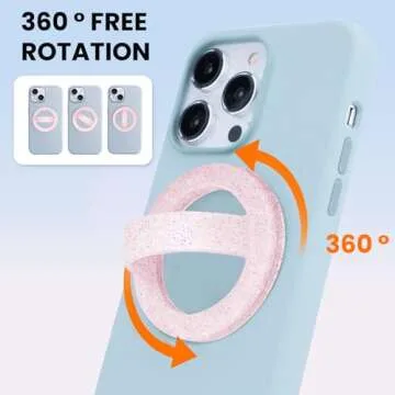 Magnetic Silicone Ring Grip Phone Holder for iPhone 16/15/14/13/12