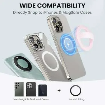 Magnetic Silicone Ring Grip Phone Holder for iPhone 16/15/14/13/12