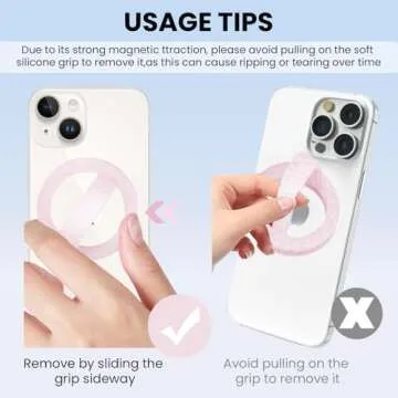 Magnetic Silicone Ring Grip Phone Holder for iPhone 16/15/14/13/12