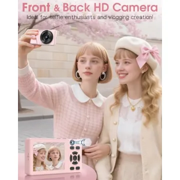 Vitaler Digital Camera with Front Rear Lens, Autofocus 64MP 4K Camera for Photography with 32GB Card...