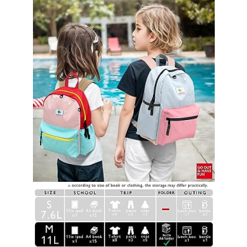 atgark Kids Backpack for School, Lightweight and Safe