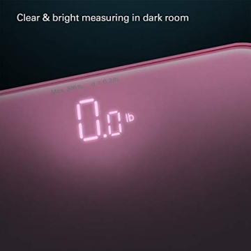 Stylish Wide Digital Body Weight Scale Up to 396lb in Pink