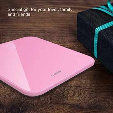 Stylish Wide Digital Body Weight Scale Up to 396lb in Pink
