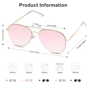 SOJOS Aviator Sunglasses for Men and Women