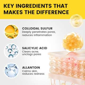 Elvira Sulfur Pimple Drying Lotion - Acne Treatment for All Skin Types, 1 Fl oz