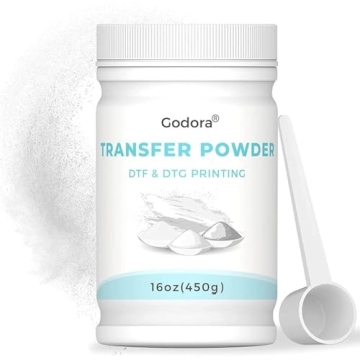 Godora DTF Powder White - Ultimate Adhesive for Dark Garments