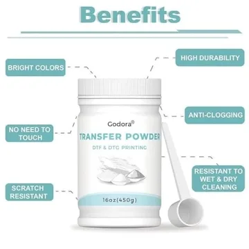 Godora DTF Powder White Hot Melt Adhesive for Dark Fabrics