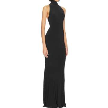Elegant Backless Maxi Dress for Women - SHESEEWORLD