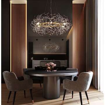 Macarena Gold Crystal Chandelier Modern Round Pendant Lighting