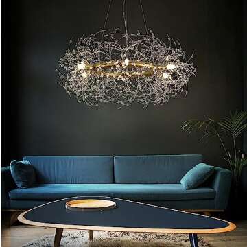 Macarena Gold Crystal Chandelier Modern Round Pendant Lighting