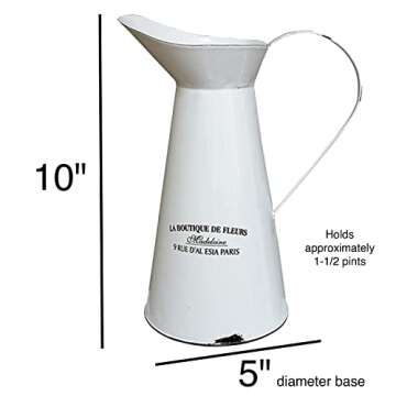 Enamelware Pitcher - La Boutique de Fleurs