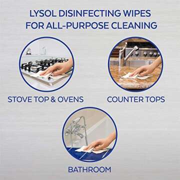 Lysol Dual Action Disinfecting Wipes w. Scrubbing Texture 75 Pack of, White, Citrus, 150 Count, (Pack of 2)