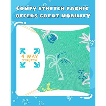 maamgic Boys Swim Trunks Stretch Quick Dry Swim Shorts Kids Bathing Suits Toddler Boy Swimsuit Swimw...