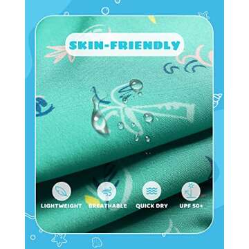 maamgic Boys Swim Trunks Stretch Quick Dry Swim Shorts Kids Bathing Suits Toddler Boy Swimsuit Swimwear Palm Grass Green 10/12