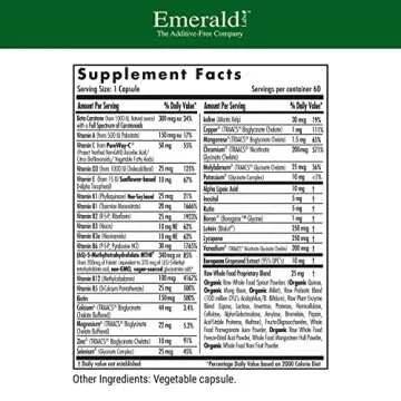 EMERALD LABS Women's 1-Daily Multi - Essential Multivitamin for Women - Immune & Bone Support - 60 V...