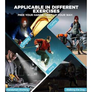 HEYAXA Unisex LED Beanie with Light, Rechargeable Headlamp Hat, Gifts for Christmas, Warm Knitted Cap Birthday Gifts for Men Adults Teens Women Dad Him (Gray)