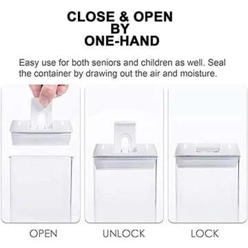 NUMYTON Airtight Food Storage Containers - 6Pcs - Pantry Organization and Storage - Pasta Containers for Pantry for Candy Bars, Chocolate, Twizzler, Toffee Candy, & Cereal