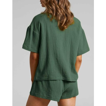 Flygo Womens Casual 2 Piece Outfits for Summer 2024