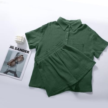 Flygo Womens Casual 2 Piece Outfits for Summer 2024