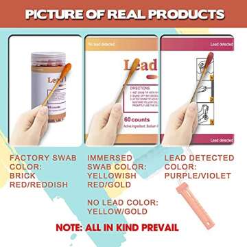 Lead Test Kit with 10 Pcs Lead Testing Swabs - Rapid Test Results in 30 Seconds - Suitable for All Painted Surfaces, Dishes Toy Jewelry Metal Ceramics Wood - Lead Paint Test Kit for Home Use (10 Pcs)