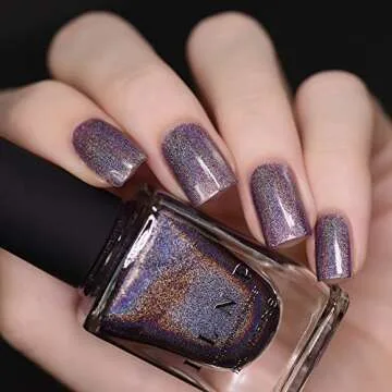 ILNP Charmed - Royal Plum Ultra Holographic Nail Polish, Chip Resistant Manicure, Non-Toxic, Vegan, ...